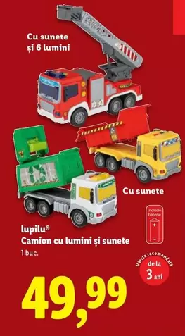 Camion cu lumini și sunete
