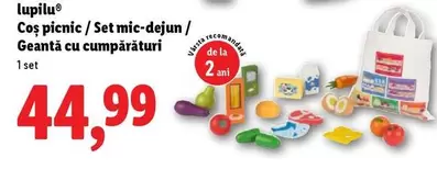 Coș picnic / Set mic-dejun/ Geantă cu cumpărături