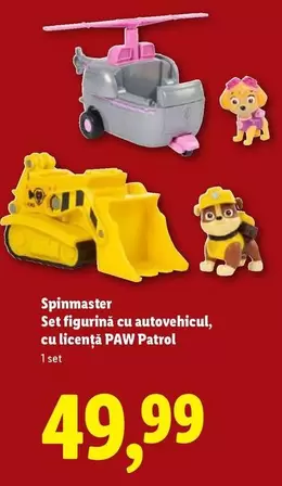 Set figurină cu autovehicul, cu licență PAW Patrol