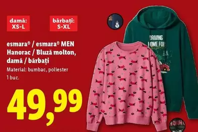 Hanorac/Bluză molton, dama/bărbați