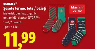 Şosete termo, fete / băieți