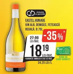 Alb - VIN ALB, DEMISEC, FETEASCĂ REGALĂ, 0.75L