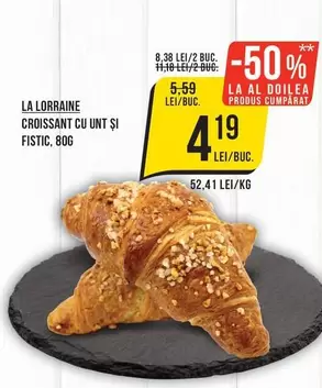 CROISSANT CU UNT ȘI FISTIC