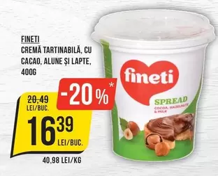 CREMA TARTINABILĂ, CU CACAO, ALUNE ȘI LAPTE