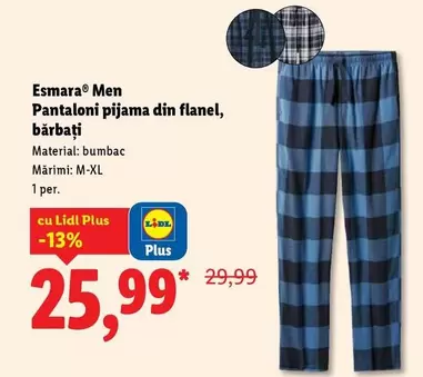 Pantaloni pijama din flanel, bărbaţi