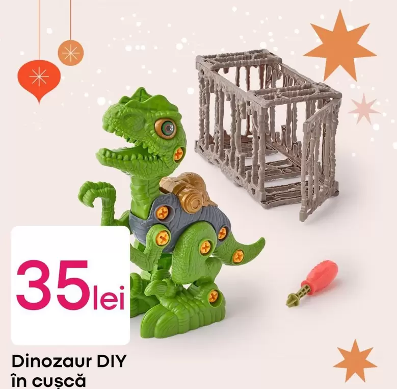 Dinozaur DIY în cușcă