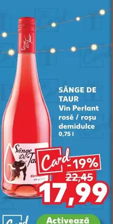 Vin Perlant rosé / roşu demidulce