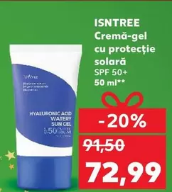 Cremă-gel cu protecţie solară SPF 50+
