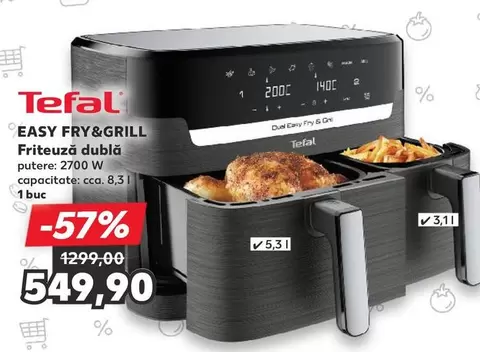 Tefal - EASY FRY&GRILL Friteuză dublă