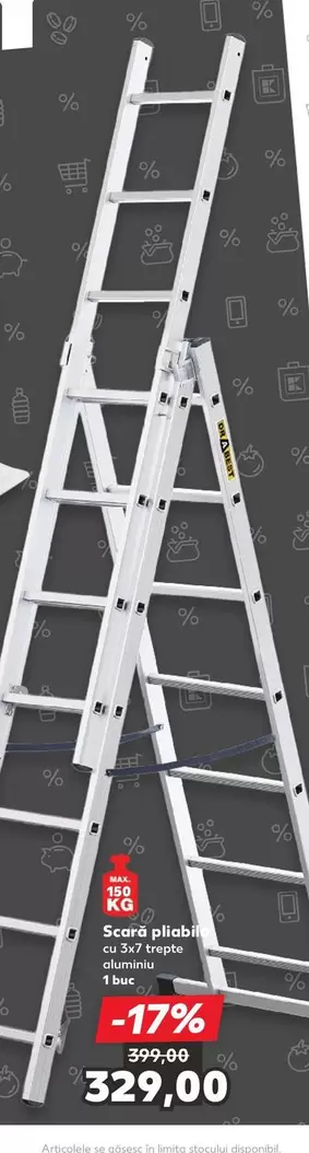 Seară pilidladnice 1x7 stopnic aluminij