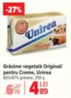 Grasime vegetala Original pentru Creme