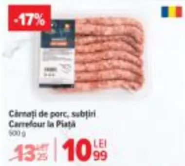 Cârnați de porc, subțiri