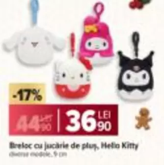 Hello Kitty - Breloc cu jucărie de pluș,