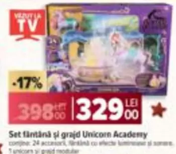 Set fântână şi grajd Unicorn Academy