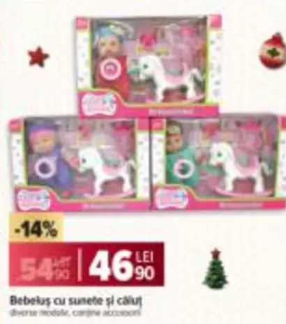Bebeluș cu sunete și căluț