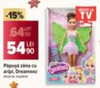 Păpușă zână cu aripi