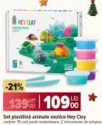 Set plastilină animale exotice