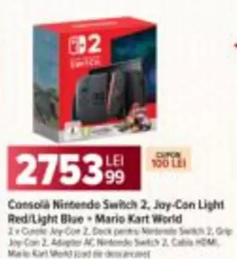 Nintendo - Switch 2, Joy-Con Light Red/Light Blue - Mario Kart World