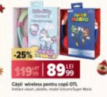 Căști wireless pentru copii