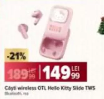 Hello Kitty - Casti wireless OTL  Slide TWS