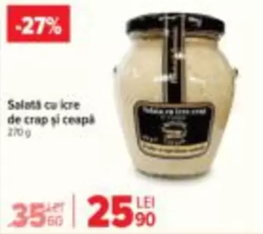 Salată cu icre de crap și ceapă