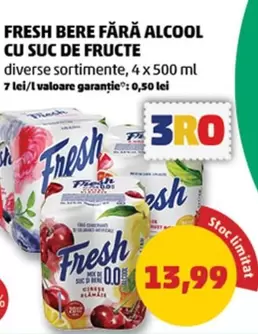BERE FĂRĂ ALCOOL CU SUC DE FRUCTE