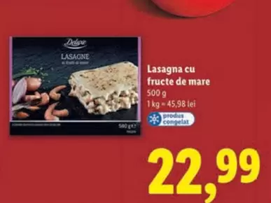 Lasagna cu fructe de mare