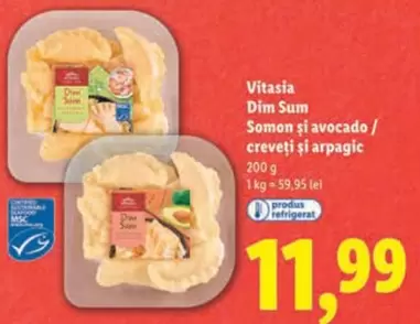 Dim Sum Somon și avocado / creveți și arpagic