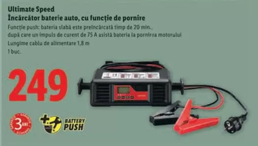 Încărcător baterie auto, cu funcție de pornire