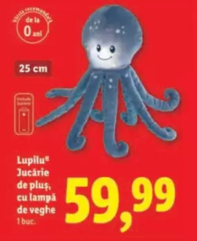 Jucărie de plus, cu lampă de veghe