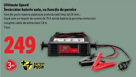 Încărcător baterie auto, cu funcție de pornire