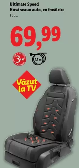 Husă scaun auto, cu încălzire