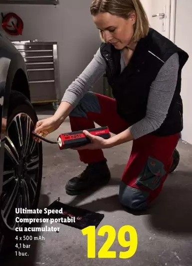 Speed Compresor portabil cu acumulator