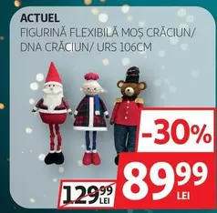 Actuel - FIGURINĂ FLEXIBILĂ MOŞ CRĂCIUN/ DNA CRĂCIUN/URS 106CM
