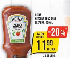 KETCHUP ZERO SARE ȘI ZAHĂR