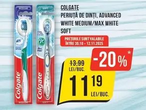 PERIUŢĂ DE DINŢI, ADVANCED WHITE MEDIUM/MAX WHITE SOFT