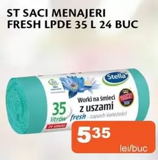 SACI MENAJERI FRESH LPDE 35 L 24 BUC