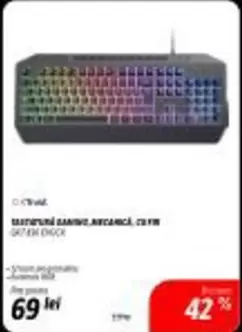 TASTATURĂ GAMING MECANICĂ CETRA -GK7174 SHOCK