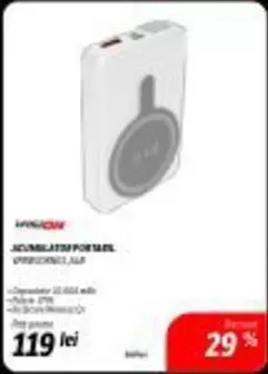 ACUMULATOR PORTABIL SPRING 10000, ALB