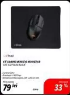 GAMING MOUSE SI MOUSEPAD GXT 830-RW AVONN BLACK