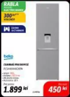Beko - COMBINĂ FRIGORIFICĂ ROSU/ARGINTIU