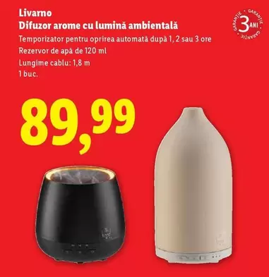 Difuzor arome cu lumină ambientală