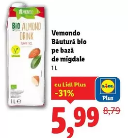 Băutură bio pe bază de migdale