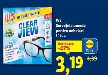 Șervețele umede pentru ochelari