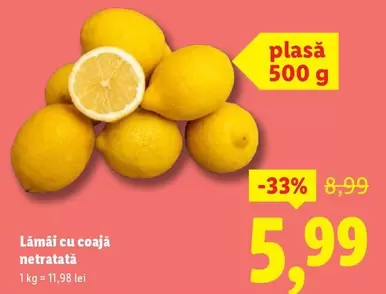 Lămâi cu coajă netratată