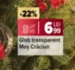 Glob transparent Moș Crăciun