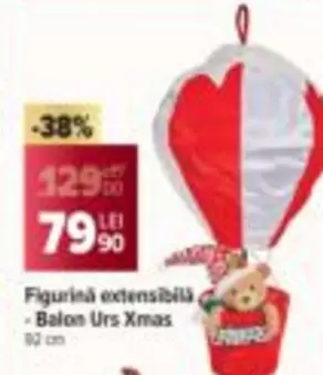 Figurină extensibilă - Balon Urs Xmas