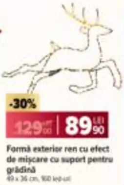 Forma exterior ren cu efect de mișcare cu suport pentru grădină