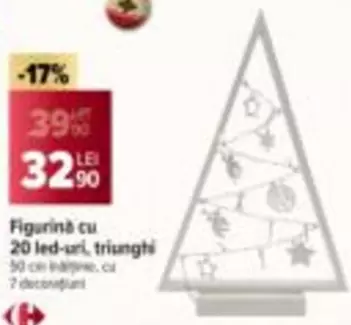Figurină cu 20 led-uri, triunghi