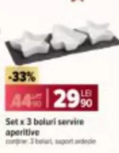 Set x 3 boluri servire aperitive